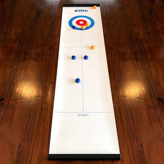 Bordsbaserat curlingspel för hela familjen